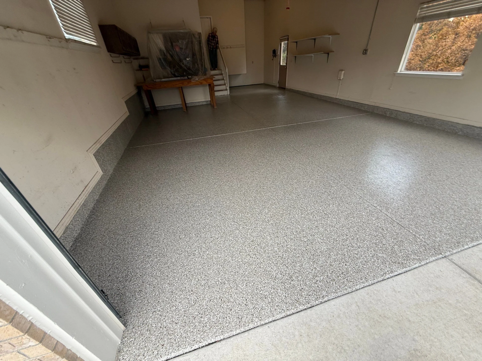 Castle Rock Garage Floor Coating: Creekbed Flakes! Castle Rock Garage Floor Coating: Creekbed Flakes!