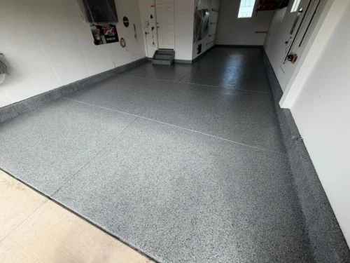 Aurora Polyaspartic Garage Floor & Steps